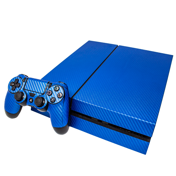 SONY PS4 CONSOLE SKIN - Blue Carbon Fiber