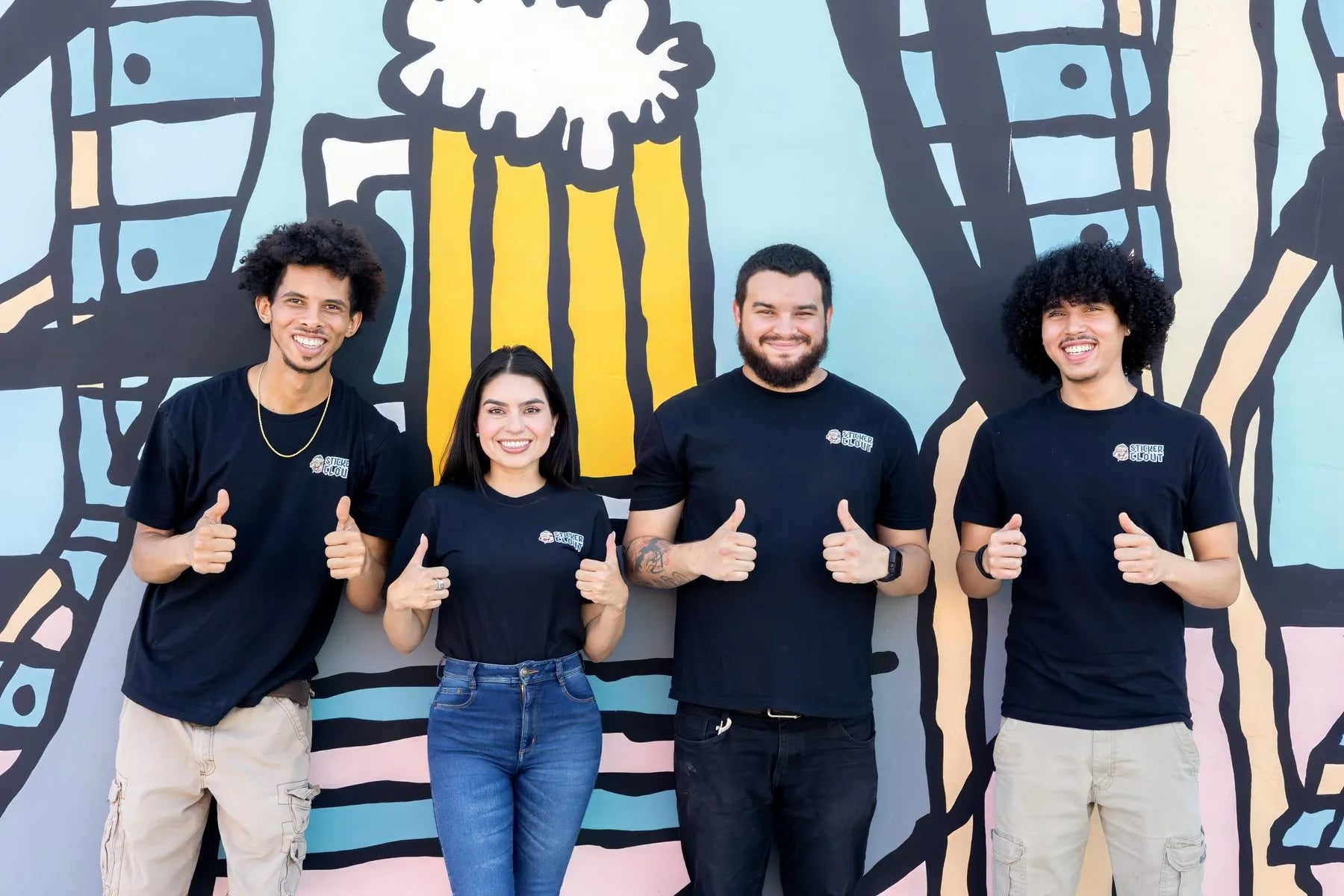 The Sticker Clout team in Miami